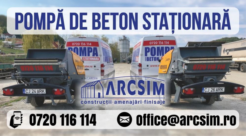 Pompa de beton stationara Putzmeister radier fundatii cofraj