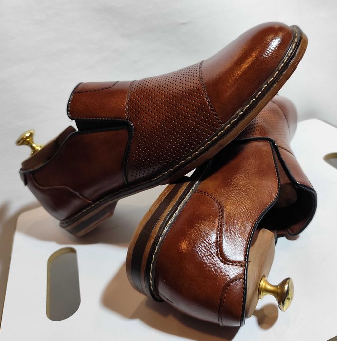 Pantofi split on 42 42.5 cap toe Lavoratione Artigianale NOI piele nat