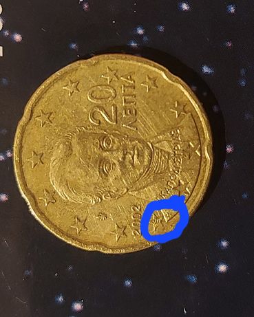 Vând monedă 20 eurocenti grecia rara defectă