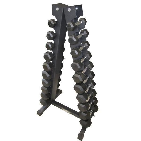 Suport si gantere hexagonale, 1Kg-10Kg, Greutate gantere 110kg, Negru