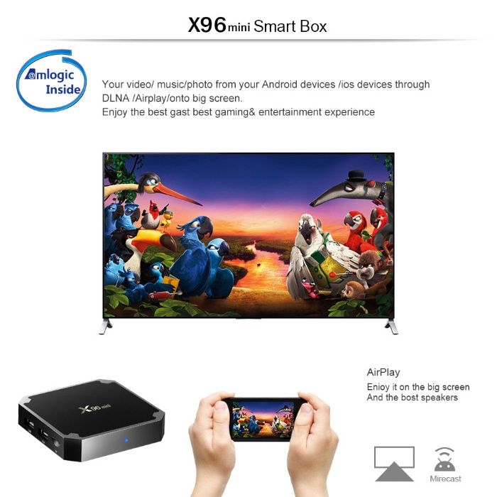 IPTV mini PC X96 ТВ Бокс WI-FI 4K Smart TV Box, Android, поправка:69лв