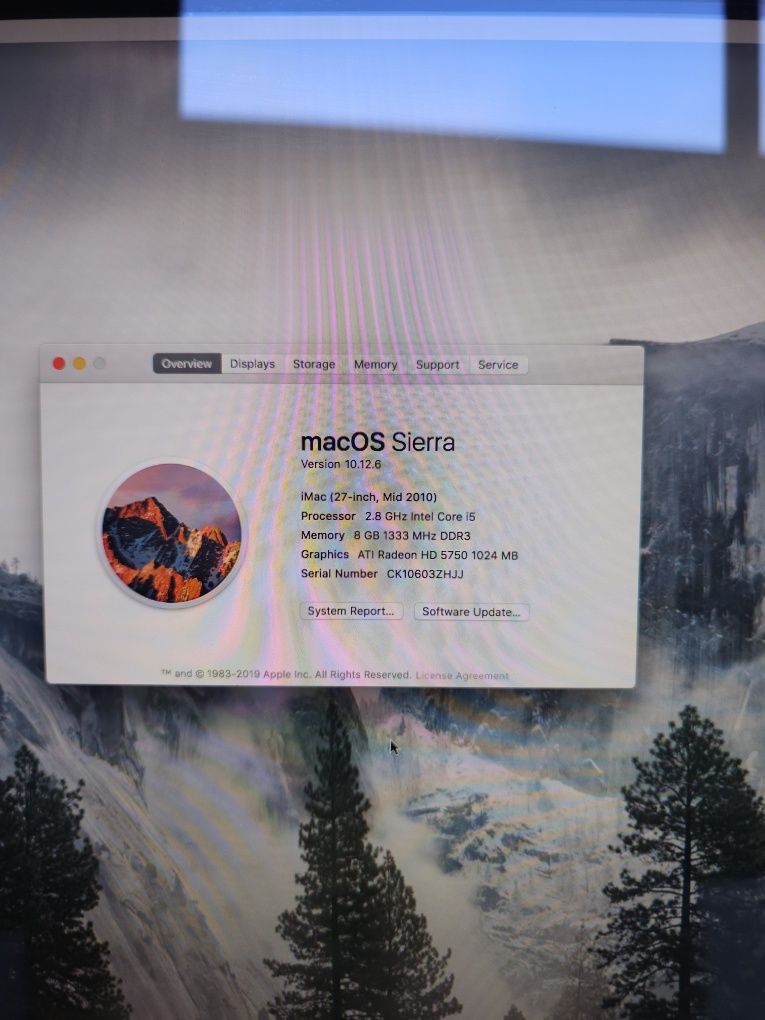 iMac 27 inch Mid 2010 Core i5