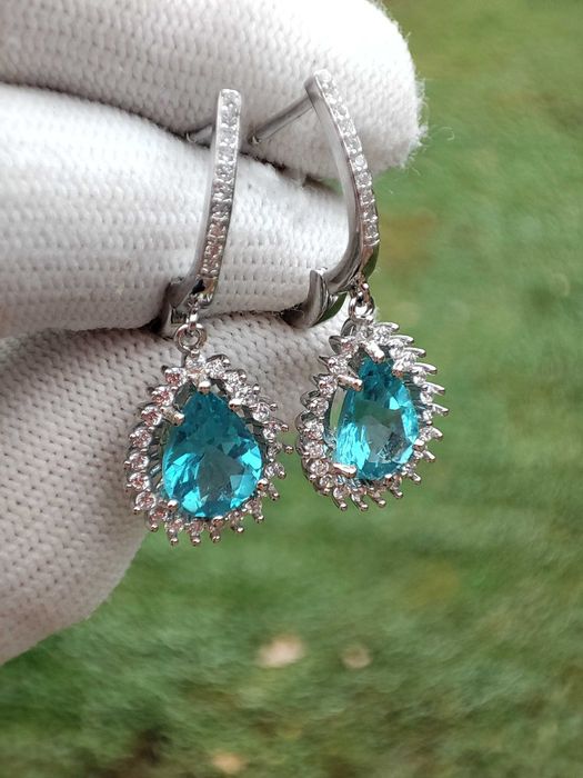 925 Cercei argint cu apatit