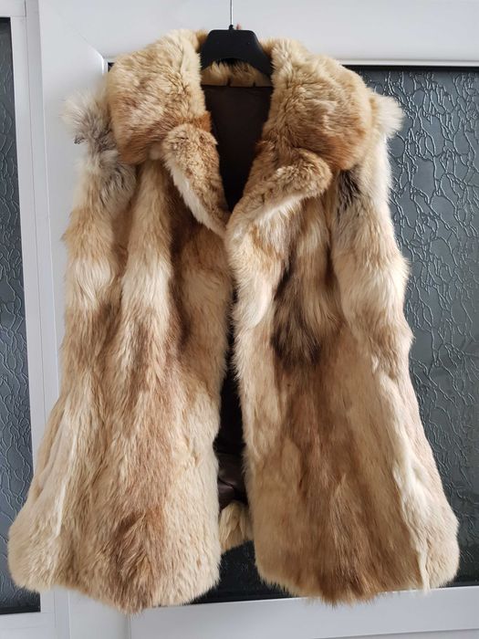 Дамски елек естествен косъм - размер М-Л