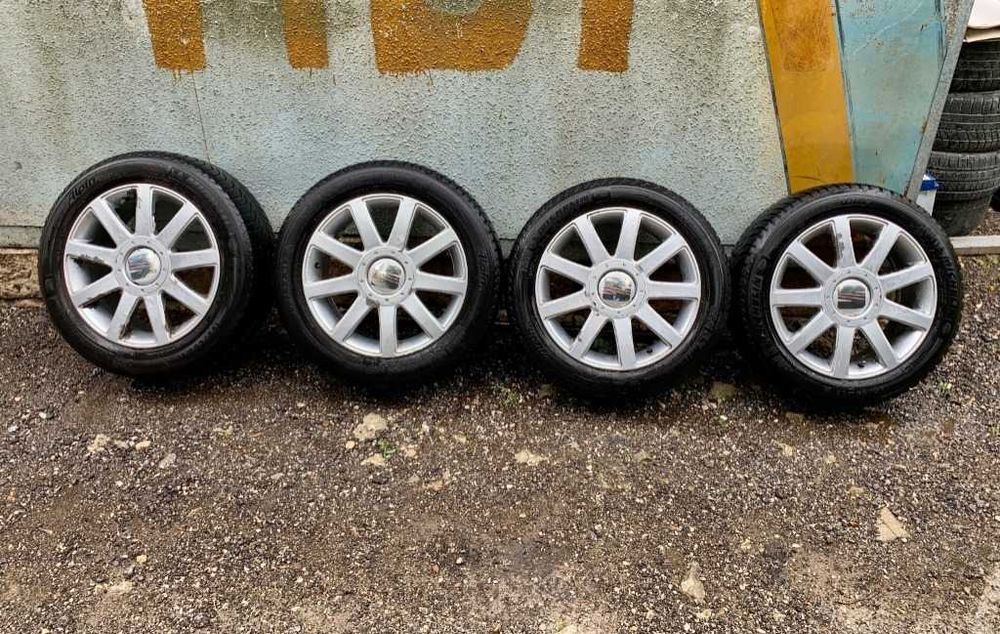 Алуминиеви джанти 16" 5x112 + ЗИМНИ ГУМИ Michelin - Vw,Audi,Seat,Skoda
