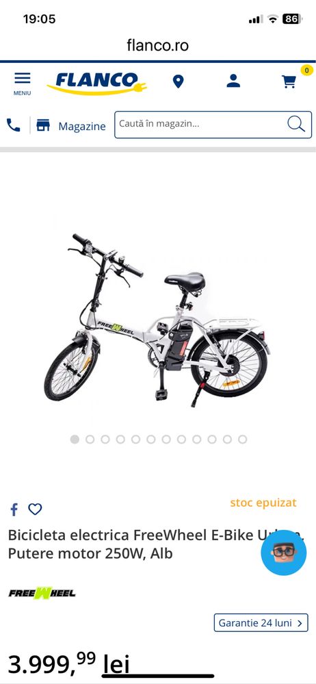 Bicicleta electrica pliabila Free Wheel