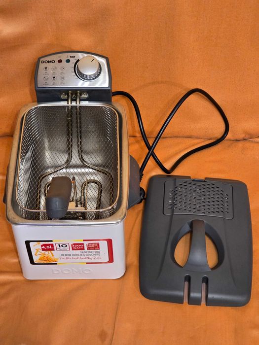 Friteuza Domo DO519FR, 4,5 L Alb/Negru