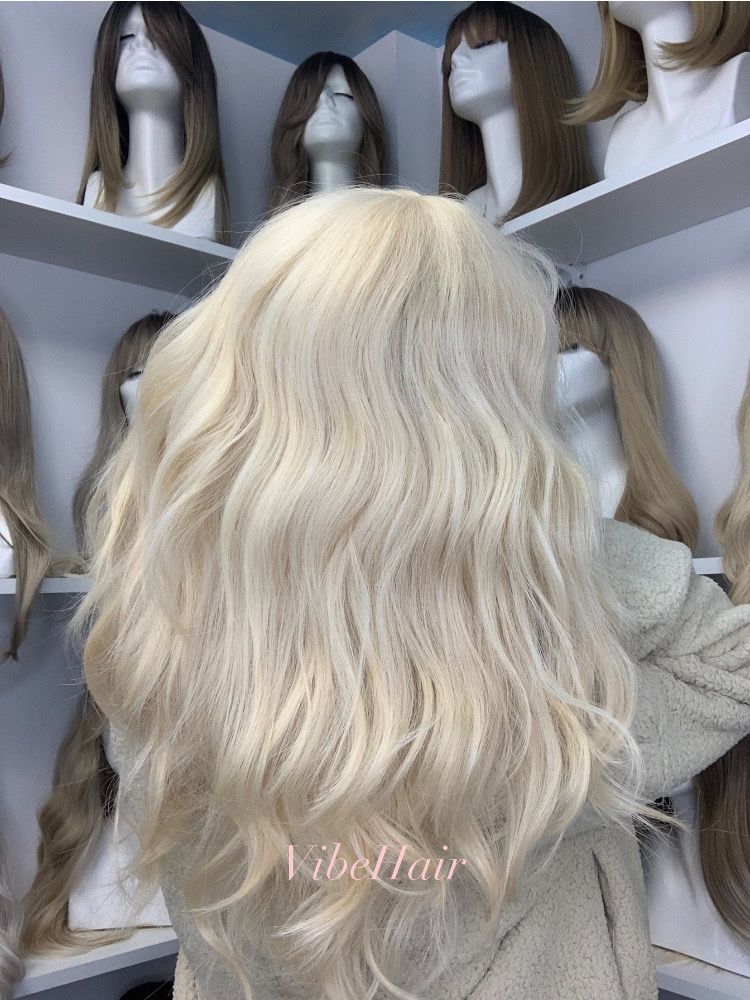 Peruca blond platinat