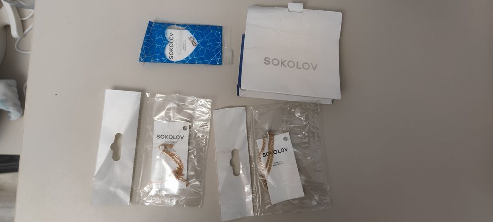 Соколов Браслет, цепочка с кулоном по золото 585 Sokolov