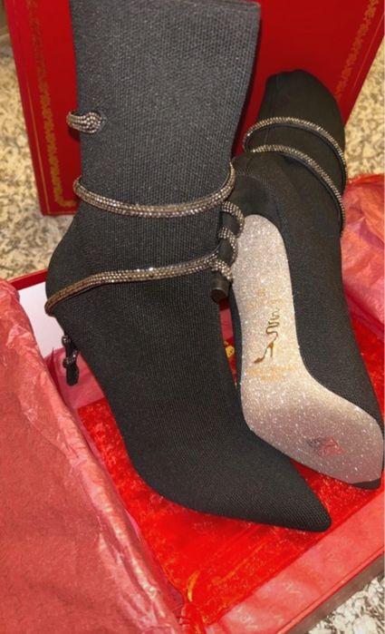 Cizme Rene caovilla piele naturala pe stoc 38