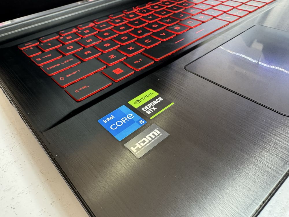MSI i5-11400H, 16/512 RTX 3050 full karobka dokumentlari bilan idealni
