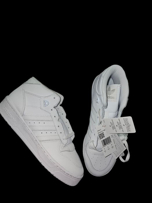 Adidas Originals, Rivalry Mid, Alb, Piele Naturala, Gleznă înaltă