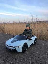 Masinuta electrica copii BMW i8 albastru, 12 volti, acumulator