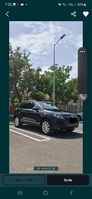 Vand VW Touareg 7P, 2012, perne de aer, roti iarna/vara DOT2024 2025