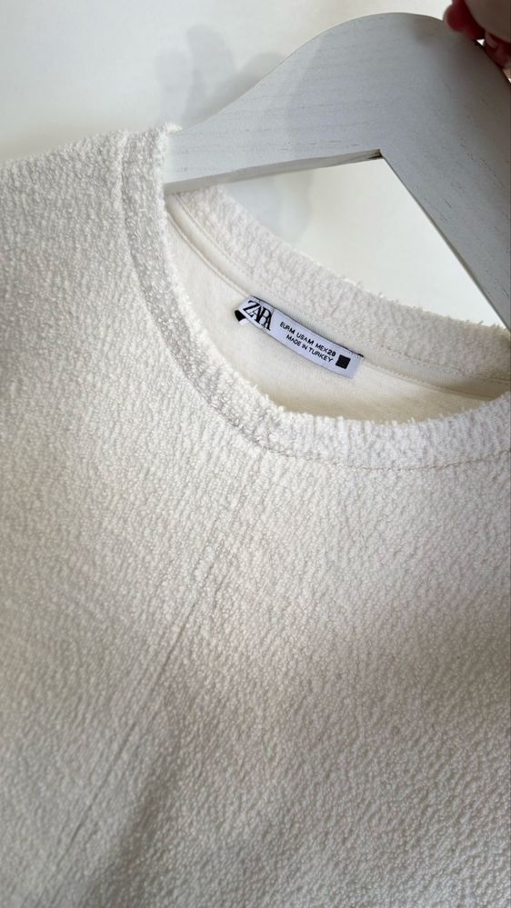 Zara букле бяла рокля свободен модел