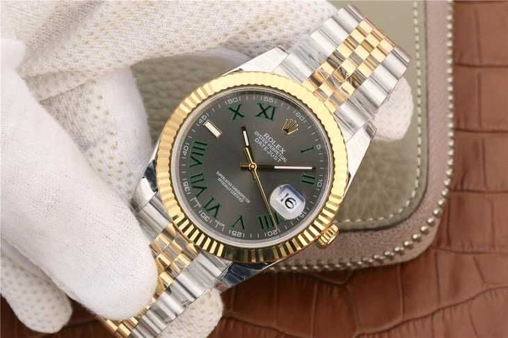 Rolex datejust 41mm Wimbledon двуцветен
