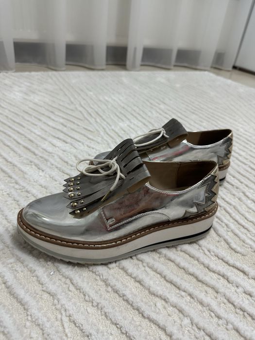 Pantofi casual Zara argintii