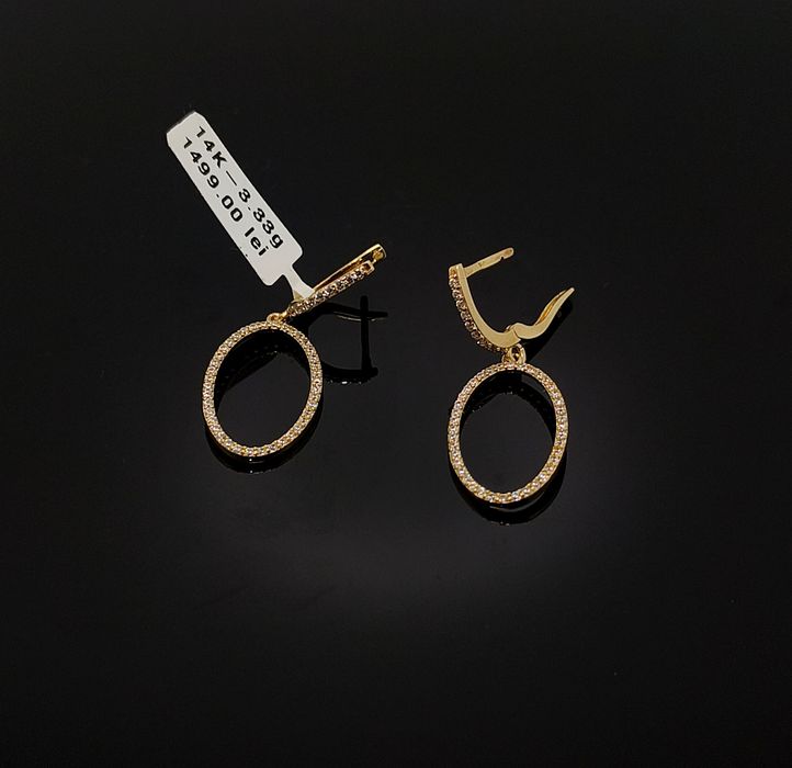 Bijuteria Royal cercei din aur 14k 3.33 gr