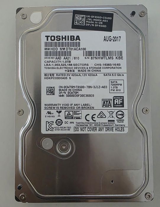 HDD Toshiba 1 TB SATA