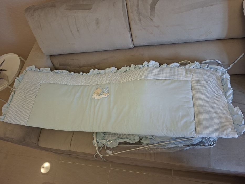 Бебешка кошара с матрак и спален комплект