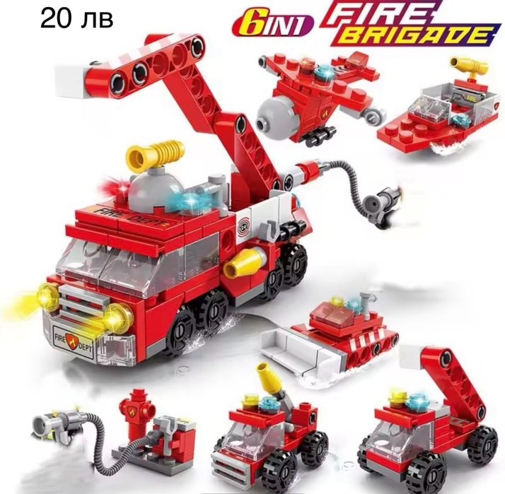 Нови конструктори Ninjago, полиция, пожарна, строителни машини