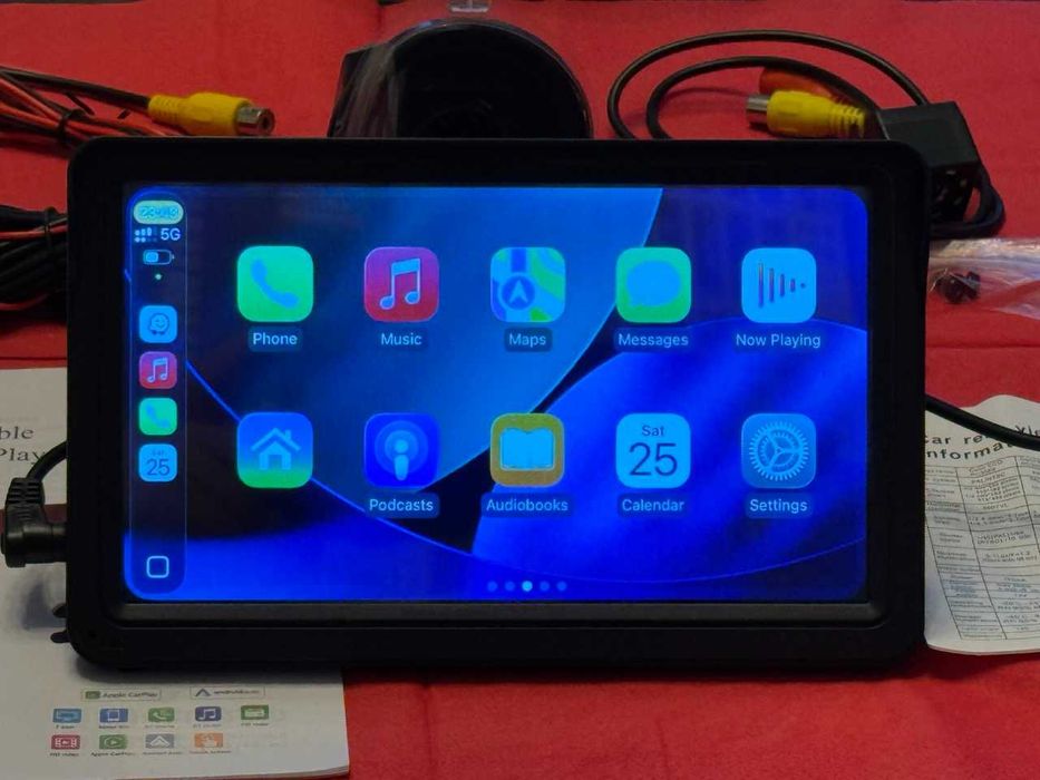 CarPlay / Android Auto екран за автомобил с камера за движение назад