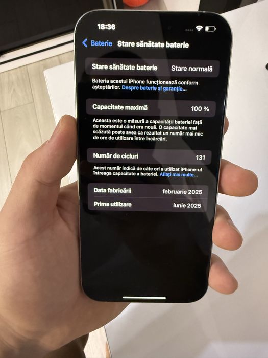 Iphone 16 Pro Max 256GB White Titanium 100% baterie