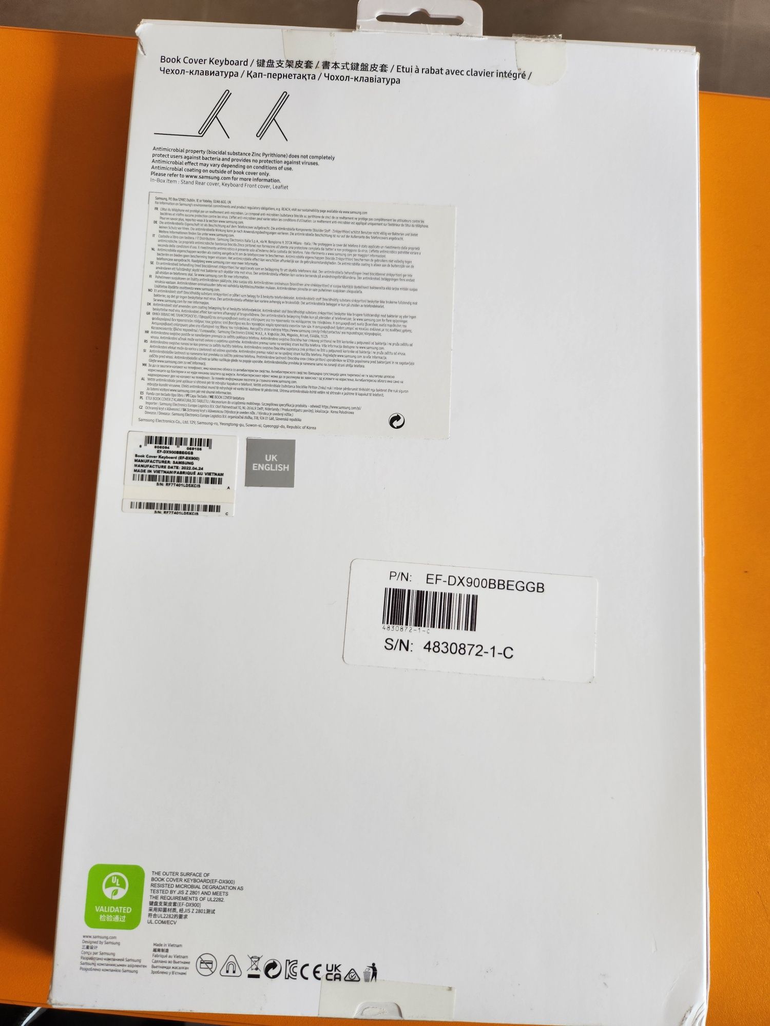 Husa Samsung Tab S8 Ultra Book Cover Keyboard, EF-DX900B , open box