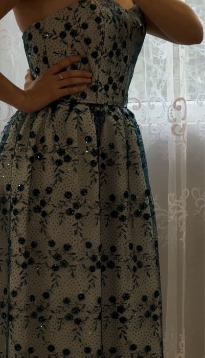 Rochie Elegantă din Tul Brodat , Model Unicat