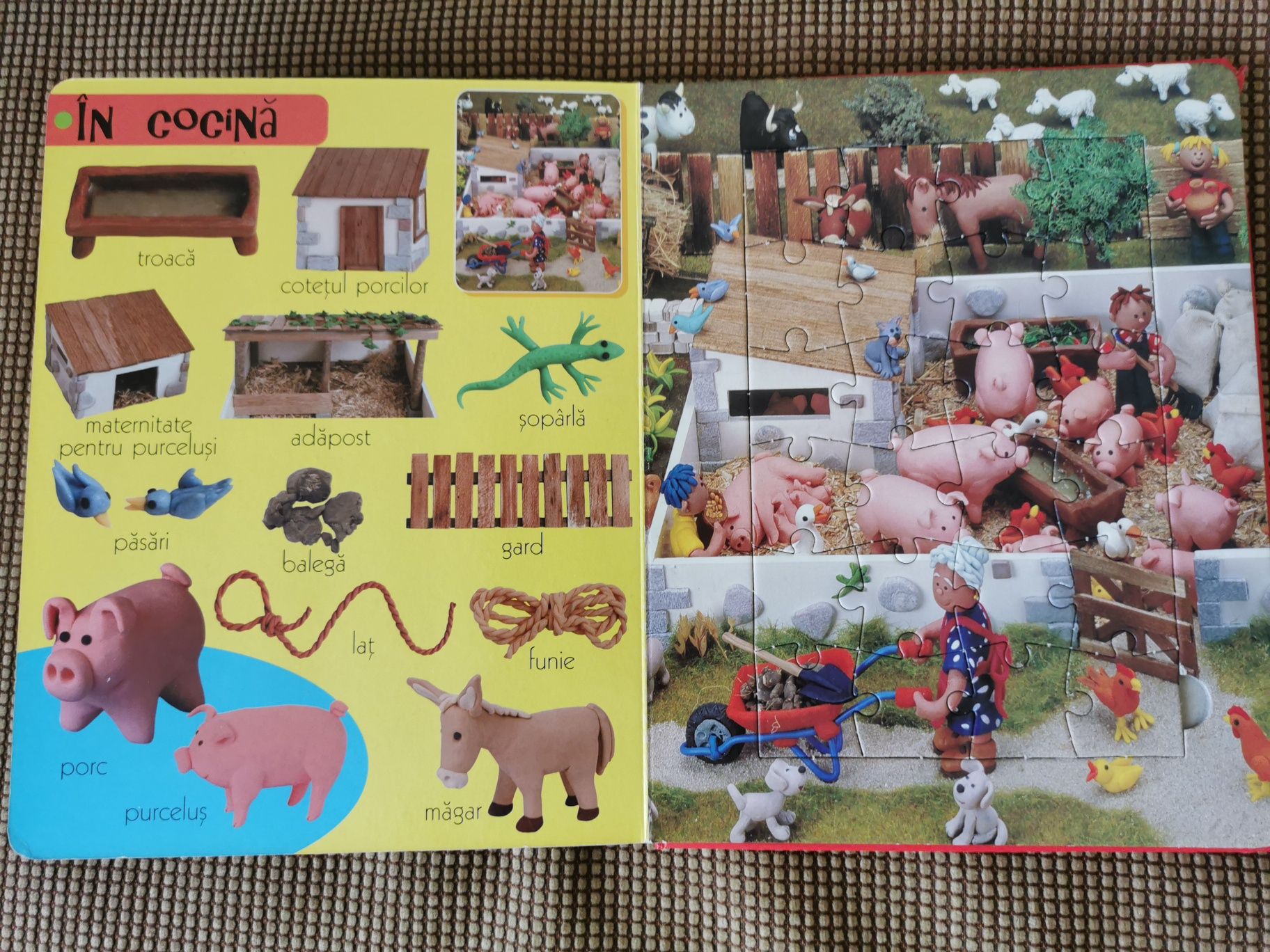 Carte cu PUZZLE ,, FERMA,,