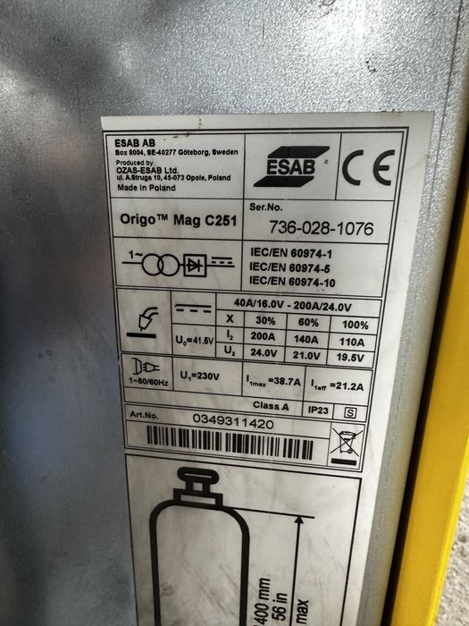 Aparat de sudura ESAB monofazic