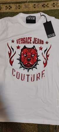 Ofertaa Tricou VERSACE original colectia noua M,L pe negru si alb