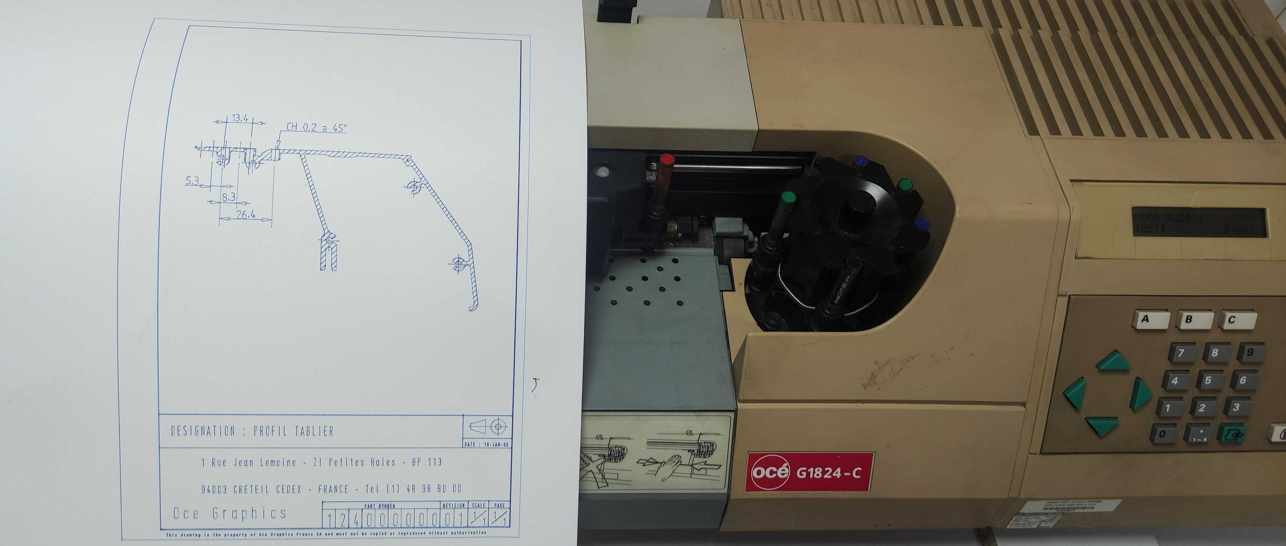 Плотер OCE G1824-C - за чертежи, кройки и др