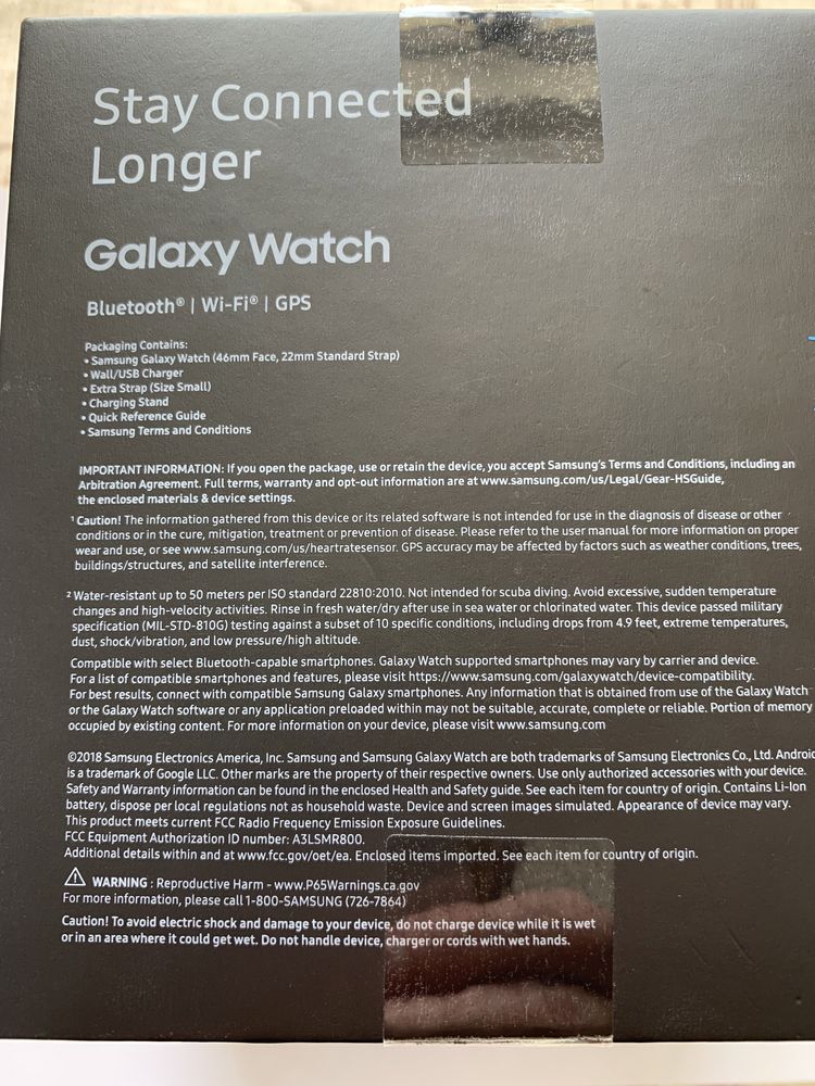 Умные часы Samsung Galaxy Watch 46 mm/Bluetooth