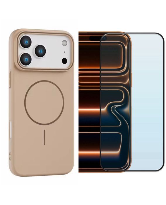 Husa Insertie Magnetica + Folie Sticla Iphone  16 17 AIR PRO MAX PLUS