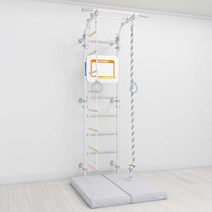 Шведская стенка Romana Next Plus + мат в 2 сложения + баскетбольнй щит