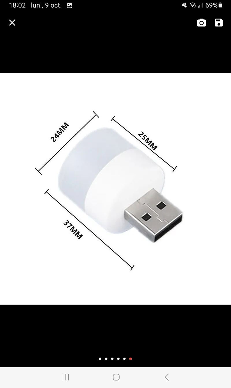 Mini lampa usb led