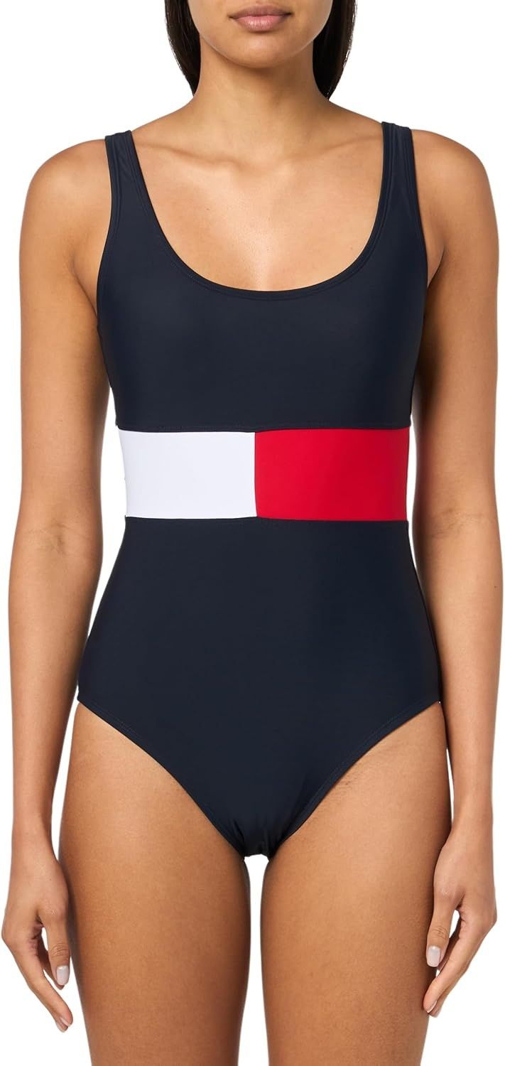 (XS/S) TOMMY HILFIGER оригинален тъмно син бански