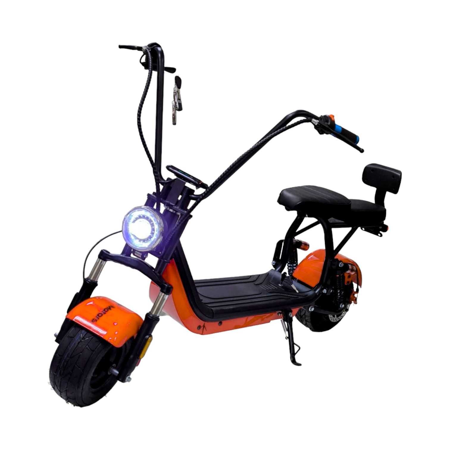 Детски електрически скутер Harley с двойна седалка 1200W - Orange