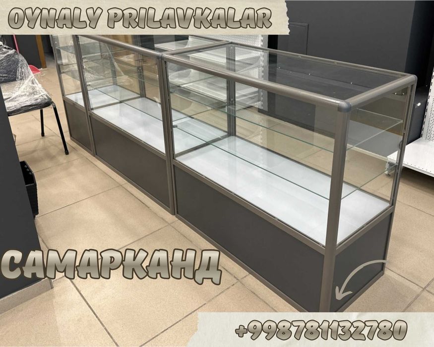 Oynaly prilavkalar, Акция, savdo uskunalari vitrinalar stellajlar