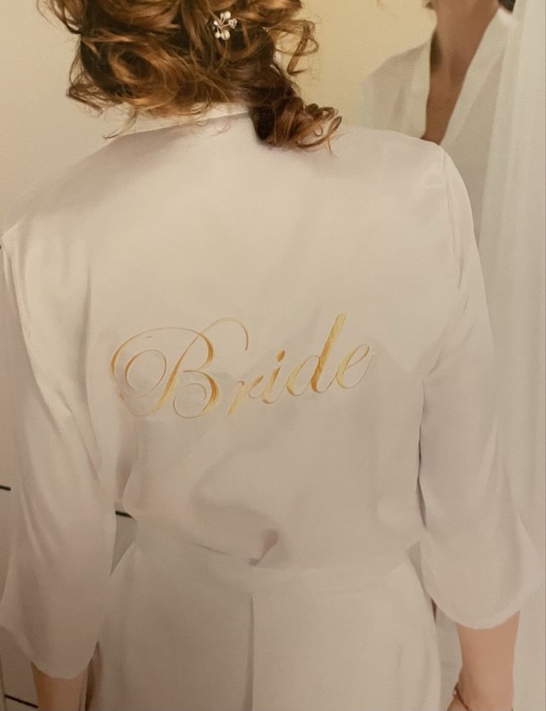 Сатенен халат Bride