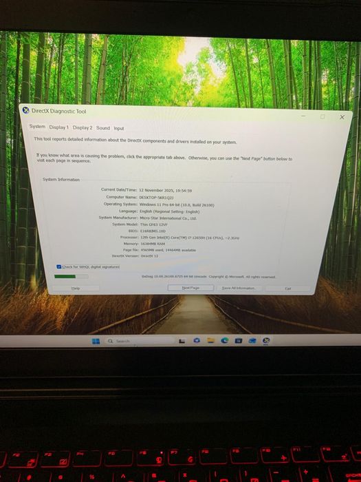 Laptop Gaming MSI Thin , RTX 4060 , I7 , Nou