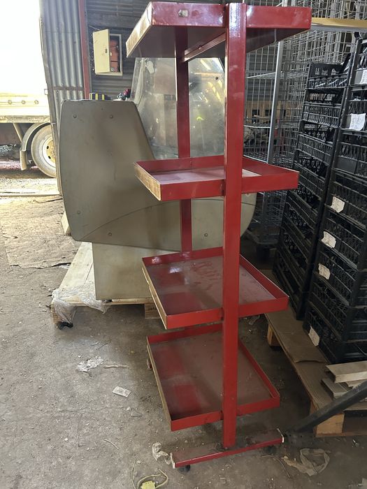 Стелаж - червен 50/36 4 рафта