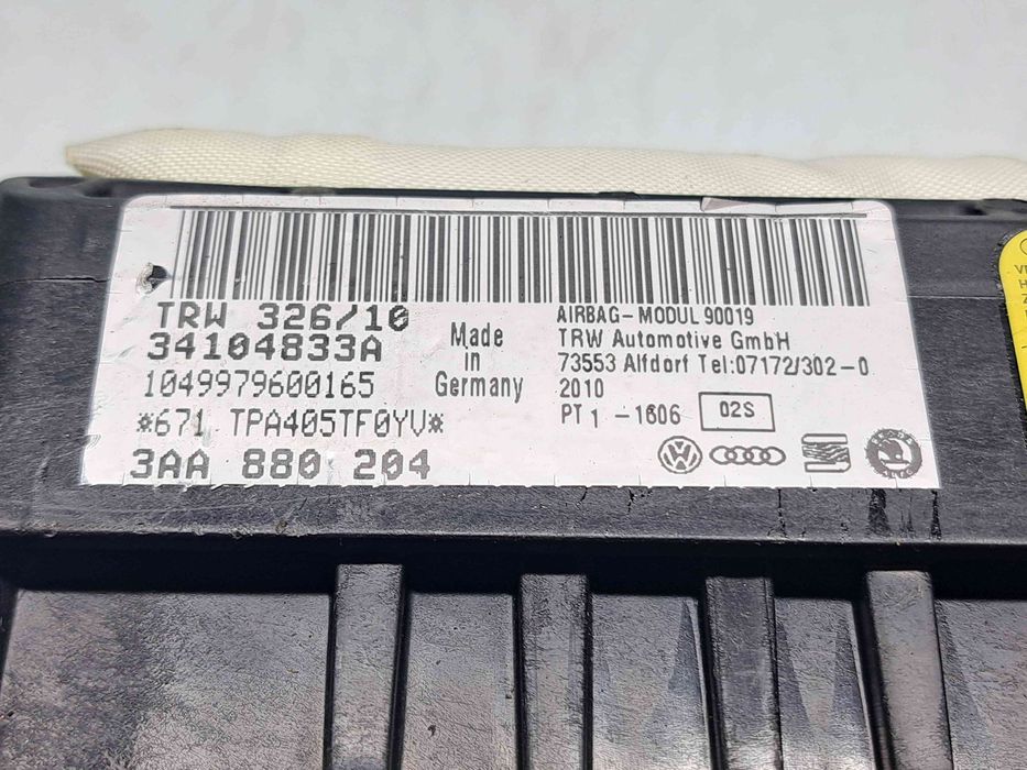 Airbag pasager Volkswagen Passat B7 (362) [Fabr 2010-2014] 3AA880204