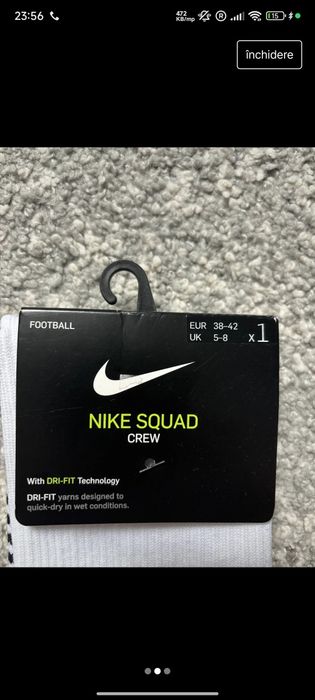 nike sosete alb 38-40