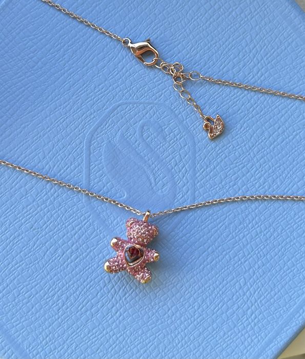 Swarovski - колие Teddy / Розово мече ( НОВО )