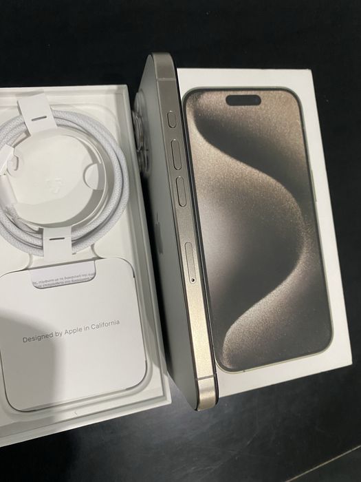 iPhone 15 PRO, 256 Gb, baterie 88%, Full Box, stare CA NOU/ Schimb