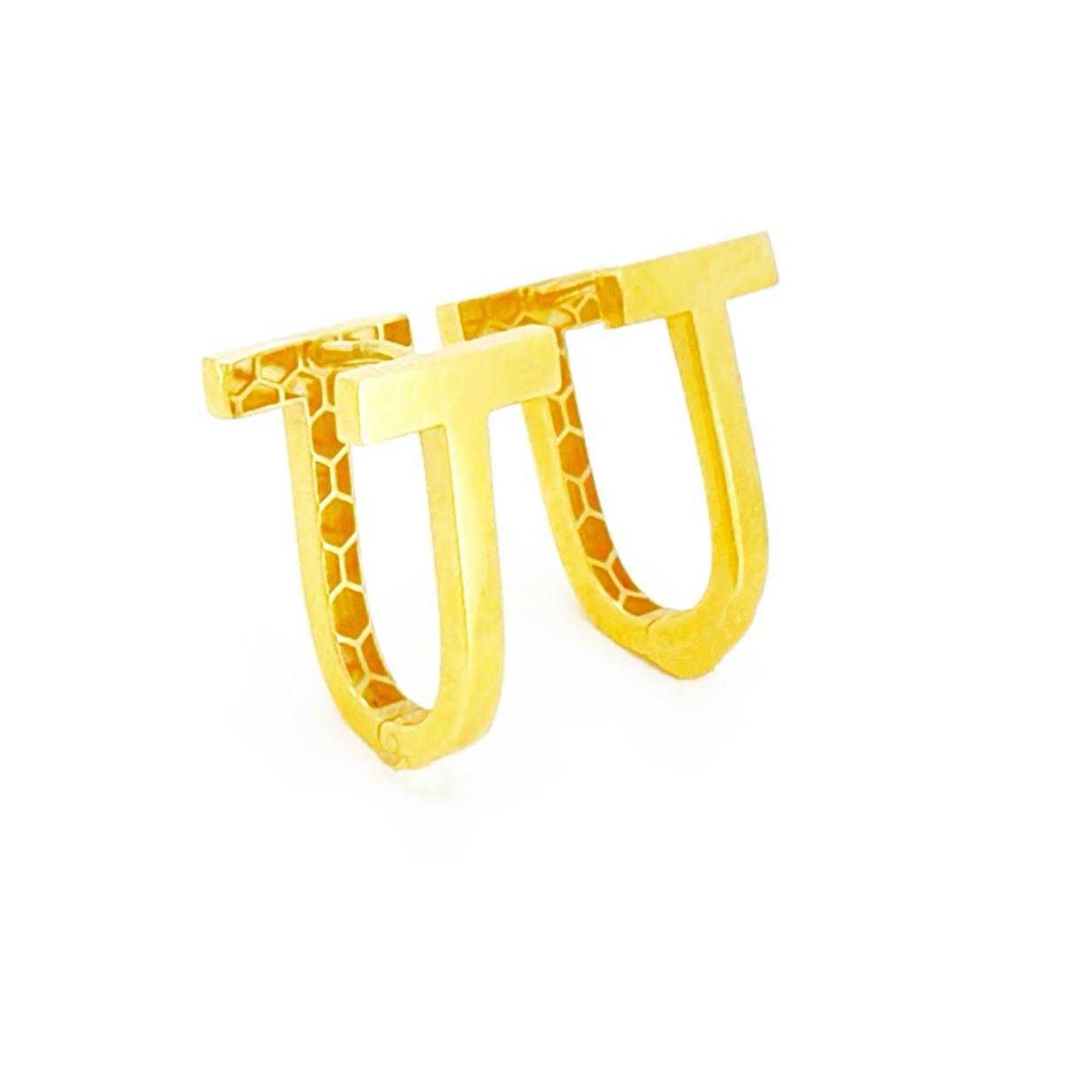 Золотые серьги в стиле Tiffany & Co