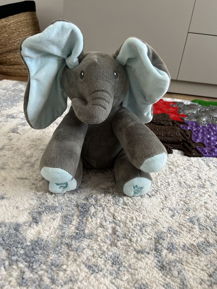 Elefant Cucu-bau, Albastru, Engleza