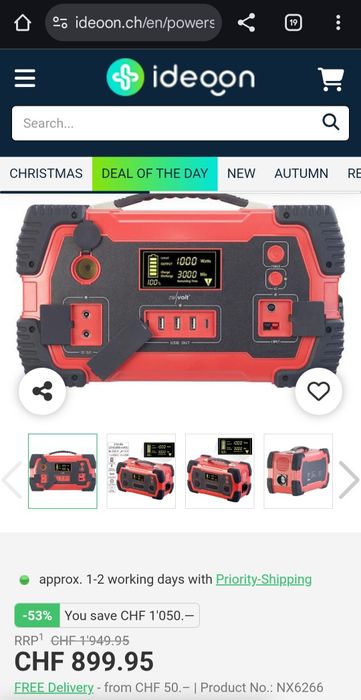 Power bank Acumulator portabil 1000 wați